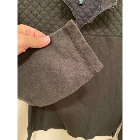 G.H. Bass & Co. Men's Quilted Back Pullover - Size L/G - Olive Green - 1/4 Zip - Picture 5 of 11